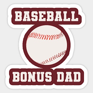 Baseball Bonus Dad Sticker